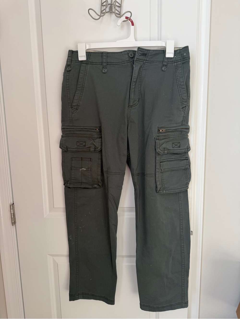 Hollister Olive Green Cargo Pants with Multi Pockets